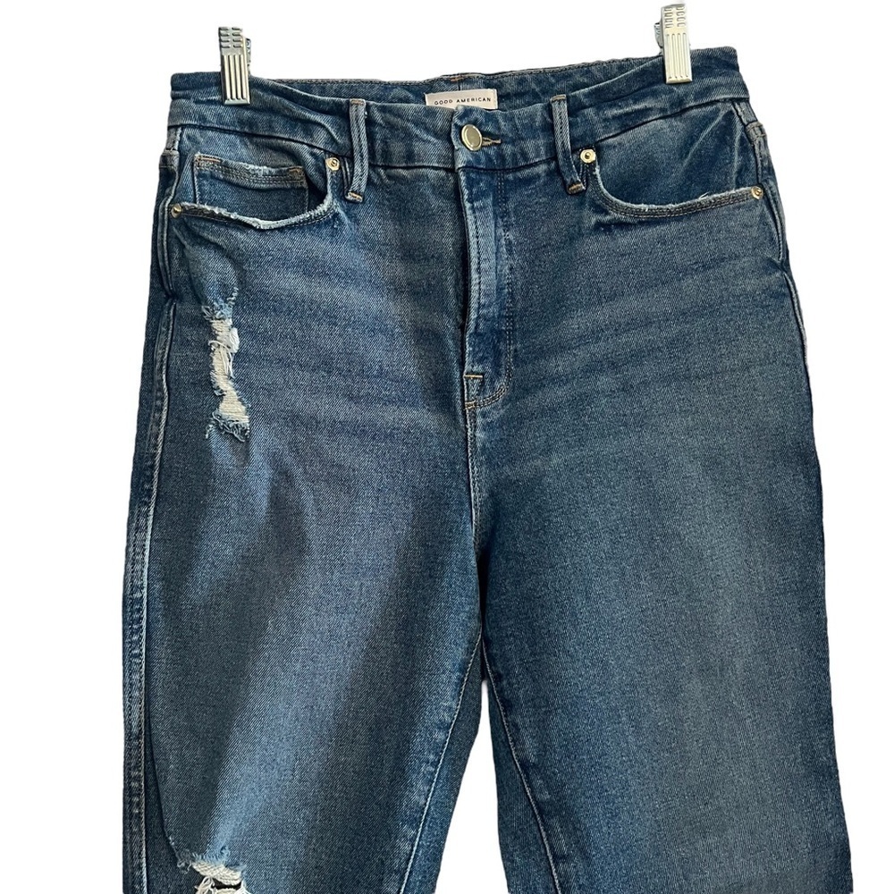 GOOD AMERICAN Distressed Jeans in Medium Wash Size 8/29 - Picture 7 of 16